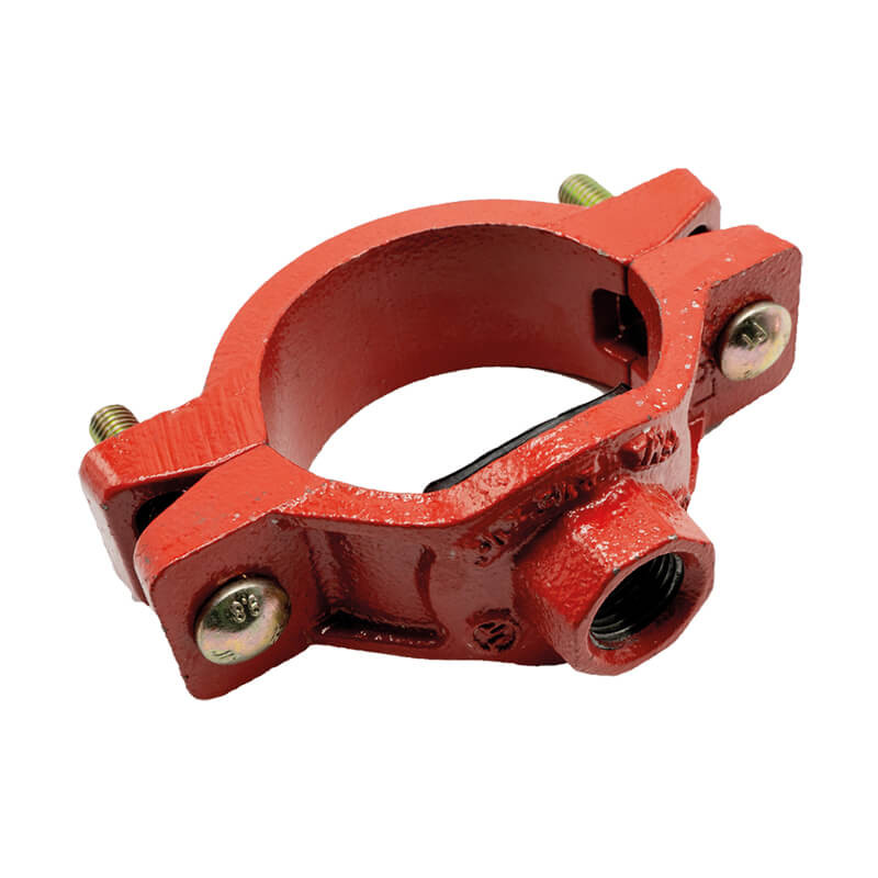 Raccord en t pour sprinkleurs entièrement en fonte, sortie filetage BSPT rouge Profit by Piping Logistics GSTFCR