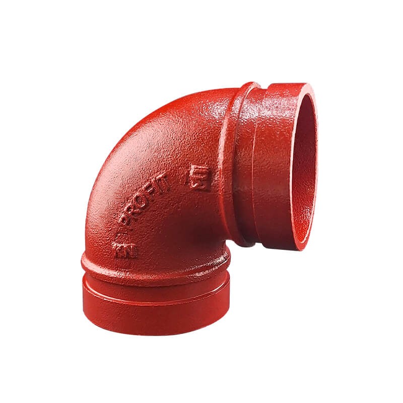 Grooved long radius elbow 90° red Profit by Piping Logistics GBL90R grooved elbows