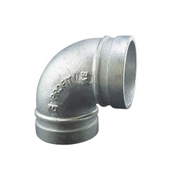 Grooved long radius elbow 90° galva Profit by Piping Logistics GBL90G grooved elbows