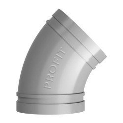 Grooved long radius elbow 45° galva Profit by Piping Logistics GBL45G grooved elbows