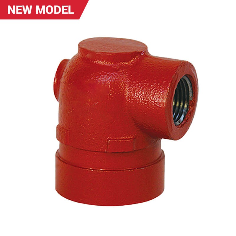 Coude de réduction 90° rouge Profit by Piping Logistics GBD90R coudes rainurés